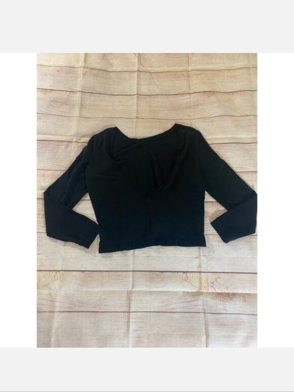 Good American Women's Black Soft Deep Back Scoop Sweatshirt - Size 2